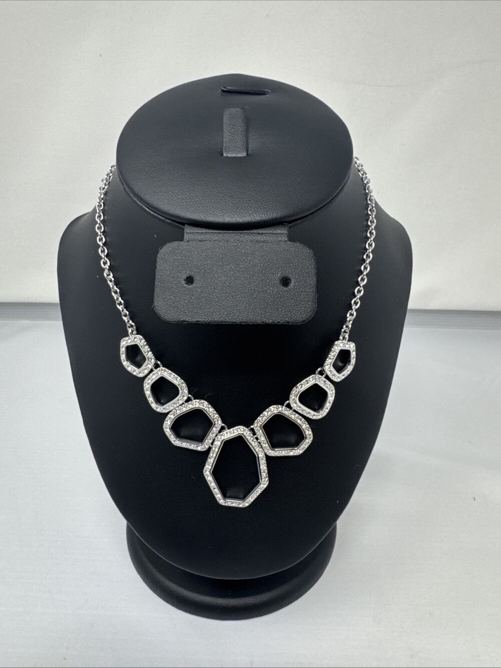 Touchstone by Swarovski Necklace Frame Rhodium Plated New in Box